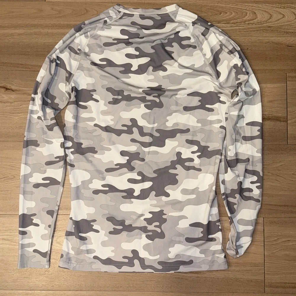 Gymshark White Camo Compression Shirt - Picture 3 of 3